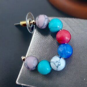 ALFANI Stone Hoop Earrings